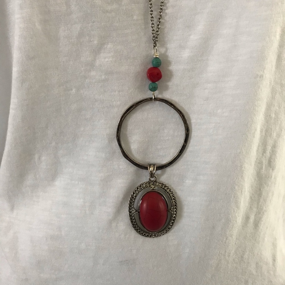 Red stone necklace